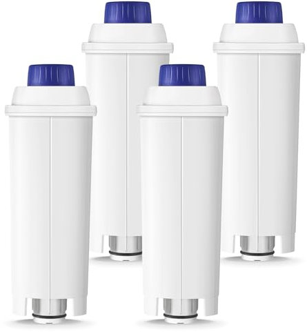 Molifal Water Filter Replacement for De’Longhi Coffee Machines – Compatible with Magnifica EVO, Dinamica, Eletta, ECAM Series – Fits DLSC002 (4-Pack)