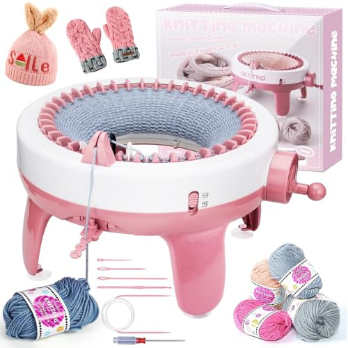 LetCart Macchina Per Maglieria 48/40 Aghi, Macchine Per Maglieria Macchina Da Cucire A Mano, Macchina Per Aghi Per Tessitura Per Adulti/Bambini Tessuti A Mano, Come Cappelli Sciarpe Guanti