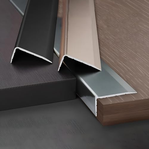 Coayuou Kantenschutz Aus Aluminium Fliesenschiene Pflegeleicht Abschlussprofil 3 Stück 90cm Eckschutzprofil Für Ecken Und Kanten(Schwarz,7 * 20mm)