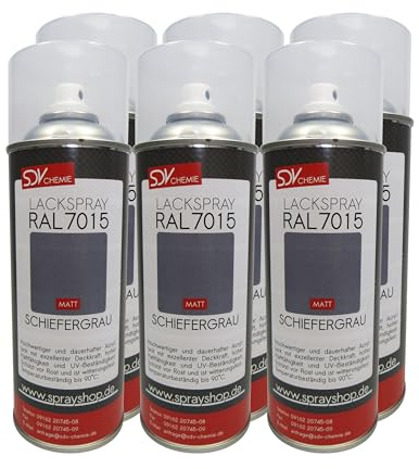 SDV Chemie Lackspray RAL 7015 SCHIEFERGRAU matt 6x 400ml Acryllack | Autolack