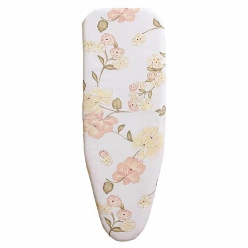 Housse Table À Repasser 120X40 Fleurs Roses Et Jaunes Housse pour Planche À Repasser Cotton Classic,avec Bande Élastique Resserrable, Thermo Reflect, Adaptée Aux Fers À Vapeur
