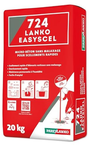 PAREXLANKO - Micro-béton sans malaxage - 724 LANKO EASYSCEL - Gris - 20kg