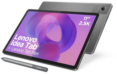 Lenovo Idea Tab – Tablet 11 2.5K (MediaTek Dimensity 6300, 8 GB RAM, 128 GB UFS, 90 Hz, 4 Altavoces, Wi-Fi 5, Bluetooth 5.2, Android 15) Color Gris – Incluye Tab Pen