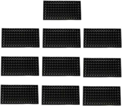 Mipcase 10pezzi Vassoio di Plastica Celle e Fori per Germogli Coltivatore Leggero per Piantare Vassoi di Coltivazione per Giardino Balcone Fai da Te
