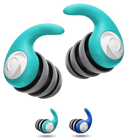Waterproof Swimming Ear Plugs for Adults Kids, 3 Pairs Reusable Silicone | Reusable swim earplugs for pools, surfing, diving, showering and water sports, Keep Water Out and Ear Protection
