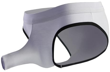Generico Slip da Uomo Odal Traspirante con Cavallo Aperto per Comfort e Freschezza (Grey, M)