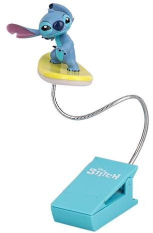 Paladone Stitch Surfing Book Light – Clip‑On Reading Light with Flexible Arm – Cute Disney Bedtime Lamp