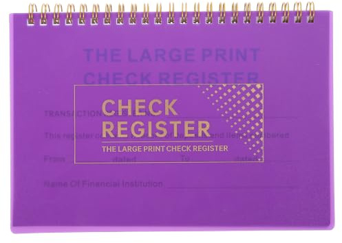Healeved Personligt checkregister: Transaktionskontobok med kalender 2026-2027 - Tomma transaktionsregister för personlig checkbok