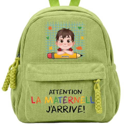 Cadeau Plus Sac À Dos Personnalisé - Attention La Maternelle - Cadeau Rentrée Maternelle, Petit Sac A Dos Enfant, Cadeau de Rentrée Scolaire, Cartable Enfant Maternelle, Cadeau Enfant