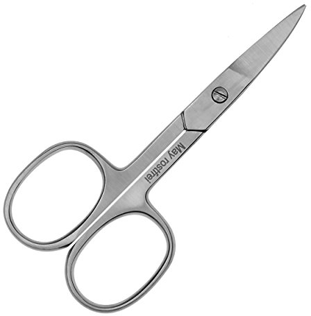 May – Nagelsax för vänsterhänta – vänsterhänt sax – längd: 9,5 cm – böjd kant – rostfritt stål