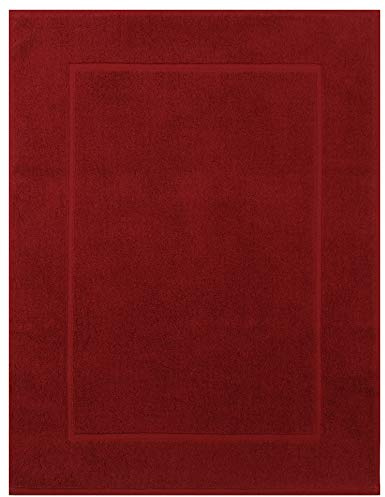 Betz Badvorleger Premium 50x70 cm 1er Set – Badematte aus 100% Baumwolle, ca. 650 g/m², Oeko-TEX® Standard 100, saugstark & weich Farbe dunkelrot