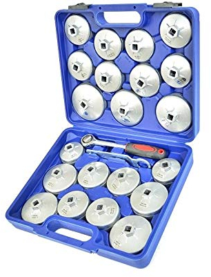 Set Alu Ölfilterkappen Satz Ölfilterschlüssel Druckguss 23tlg Ölfilter-Werkzeug