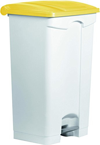 Helit H2402318 - Tret-Abfallbehälter the step 90L, gelb