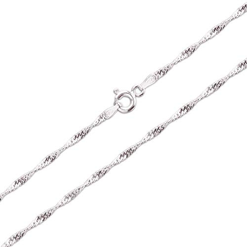 Schöner-SD Singapurkette Silberkette Halskette gedreht 925 Silber