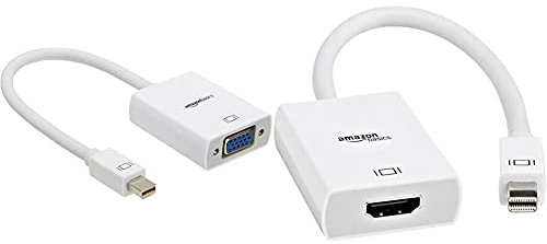 Amazon Basics - Adattatore da mini DisplayPort (Thunderbolt) a HDMI, compatibile con iMac e MacBook Apple & - Adattatore da mini DisplayPort a monitor VGA - Compatibile con Apple