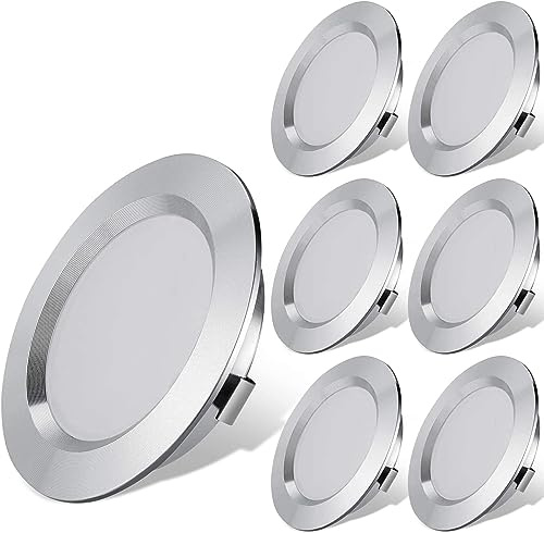 ANYPOWK 12V LED-Spotlights für Wohnmobil, Boot und Zuhause - Dimmbar Warmweiß 2800K, 300 Lumen, 3W, Niedervolt-Einbauleuchten - Set mit 6 Stück