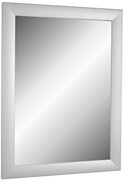 Online-GalleryKing TheMIRROR – Gerahmter Wandspiegel aus echtem Glas 60 x 100 cm – Maßanfertigung in Silber matt Ideal als Flur- oder Salonspiegel – Inkl. Metallaufhängern und Montagematerial
