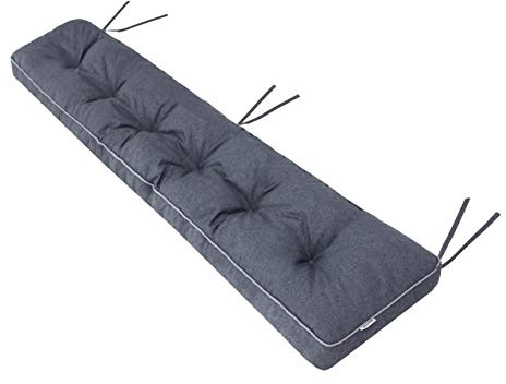 Bankkissen Bankauflage Auflage Kissen Polster Bankpolster Outdoor - Bankauflage Auflage für Bänke in Haus und Garten Sitzkissen -150x40 cm Navybau