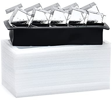 Clear Ice Cube Maker Tray - 2 Inch Clear Ice Cube Silicone Mold,10 Large Crystal Ice Cubes for Whiskey and Cocktail