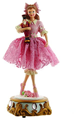 Kurt S. Adler Clara Ballet Nutcracker Musical Deco Indoor Décor, 11.25-Inches, Pink