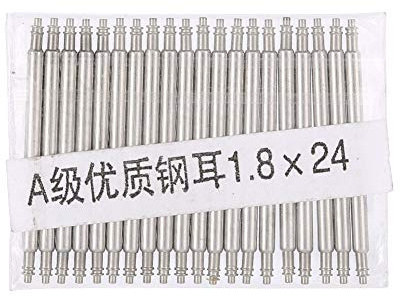 Uhrenarmband Reparaturwerkzeug - 20 Stück Feder Ersatzstifte 19-24 Mm Uhrenarmband Stifte Uhrenstift Stange Federstege Uhrenarmband Verbindungs Armband Stahl(1,8 * 24mm)