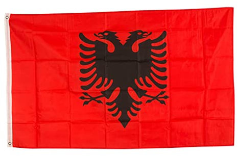 Hilai Albanische Flagge Bundes- und Landgartenflagge Nationaler Schlafsaal Hängende Polyester Banner Flaggen