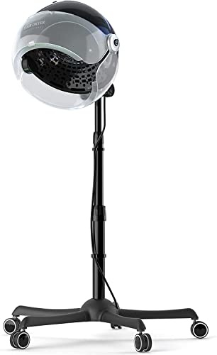 Colliford Secador de pelo de pie, secador de capucha para cabello afro, tapa de vapor para acondicionamiento profundo, secador de pelo iónico profesional con capucha para el hogar y el salón, secador