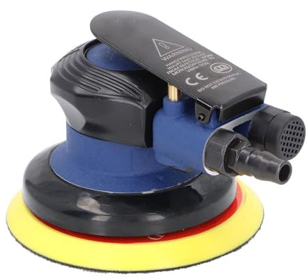 Pulidora Neumática De 5 Pulgadas, Lijadora Orbital Aleatoria De Aire De 10000 Rpm Mini Lijadora Neumática Profesional Con Almohadilla Redonda De 5, Para La Belleza Del Automóvil De Chapa
