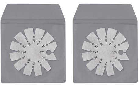 Konturenlehre, 2 Stück Edelstahl Winkellehre Kurvenlineal Schwalbenschwanz Schablone Runde Form Messer Winkelsucher Winkelmesser 15-120 Grad zum Messen von Messern Winkel