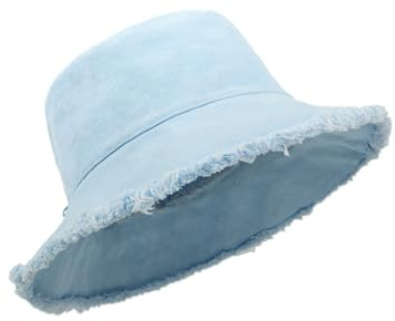 Zylioo XL/XXL Reversible Fischerhut Für Großen/Kleinen Kopf,Frayed Sonnenschutz Anglerhut, UV/UPF 50+ Bucket Hat