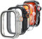 zZjoOoj Cover con Pellicola Protettiva Compatibile con HUAWEI Watch Fit 4 Pro, PC Rigido Case Protettiva Custodia,Pellicola Integrata in Vetro Temperato Alta Sensibilità,Trasparente/Titanio/Nero