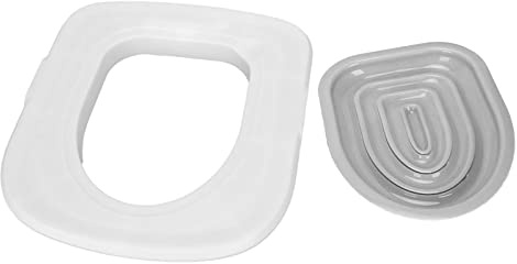 UPALDHOU Kit D'entraînement aux Toilettes pour Chats, Design Amovible Facile à Utiliser, adapté à Les Sièges de Toilettes, Entraîneur pour Animaux de Compagnie (Plateau Blanc, 1 Support Intérieur