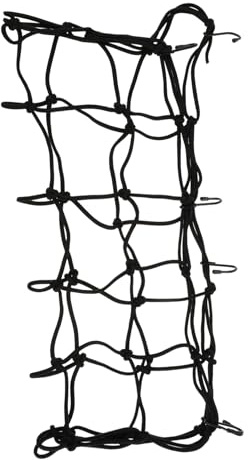 VALICLUD Schwarzes Transportnetz aus Latex mit 8 Heavy Duty Haken Kratzfestes und Elastisches Motorradgepäcknetz zum Laden von Koffern und Scootern
