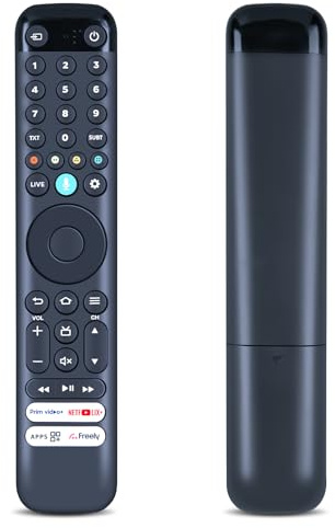 TCNOUMT Voice Replacement Remote Control intended for TCL TV RC833 CKB2 | Compatible models: G0401-000283 43PF650K 50PF650K 55PF650K 65PF650K