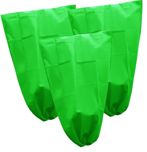 Didiseaon Lot de 3 Housses de Protection pour Plantes Hivernales en Tissu Non Tissé Vert 80x60 Cm Cordon de Serrage, Couverture Végétale Respirante Anti-Gel pour Jardinage en Extérieur