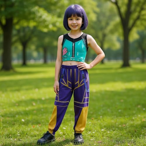 Monozoz Zoey - Disfraz de cosplay para niños, disfraz de cazadores pop y cantantes RumiZoey, disfraz de juego de rol, disfraz de Halloween para mujeres y niñas, 110-150 cm