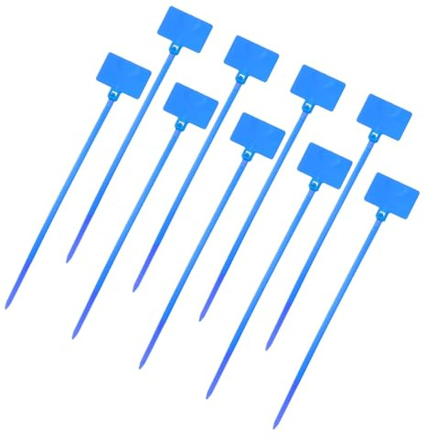 QUARKZMAN 100 Pcs Etiquetas Para Cables, Etiquetas De Sujeción De Nylon 4.3 Pulgadas Etiquetas Autoblocantes Para Cables Escribibles Para Organización Y Marcado, Azul