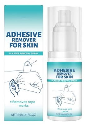 Adhesive Remover Spray, 50 ml Without Piercing, Soothing, Multifunctional, Spray for Removing Plaster Glue for Adults, for Women, Men, Stickers, Clothing, Furniture, Household, Daily