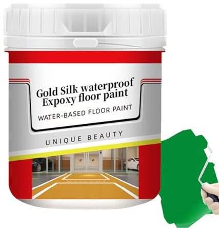 Vattenbaserad epoxy-golvfärg – professionell beläggning, giftfri halkskyddsförsegling, snabbtorkande, luktfri färg, robust yta | epoxifärg för golvtätning i