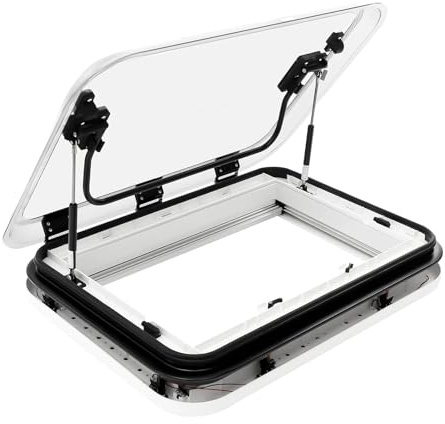Fenêtre de Toit pour Camping-Car, Koubhyj Lanterneau pour Caravane et Motorhome, Grand kit de ventilation pour RV, pour RV Caravane Remorque et Voiture Modifiée, 80x50cm