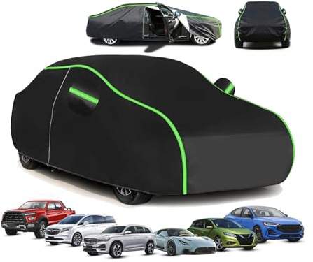 Car Cover for Jaguar XF X260 2021- (496.2 x 188 x 145.6cm),All-Climate Car Cover-Weather Resistant + Sun Protection + Airflow Design + Dust Proof,Includes Storage Bag