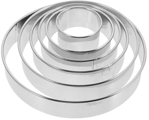 EXAOMBLE Molde para Empanadillas Superficie Antiadherente, de Acero Inoxidable, 6 Piezas, Cortadores para Empanadillas y Calzone, Suministros de Cocina