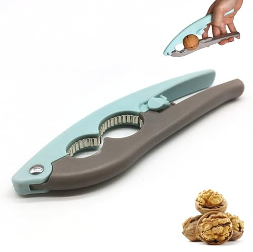 Sturdy Stainless Steel Nutcracker - Multi-Functional Opener Tool with Non-Slip Handle for Walnuts, Pecans, Hazelnuts, Almonds & Brazil Nuts