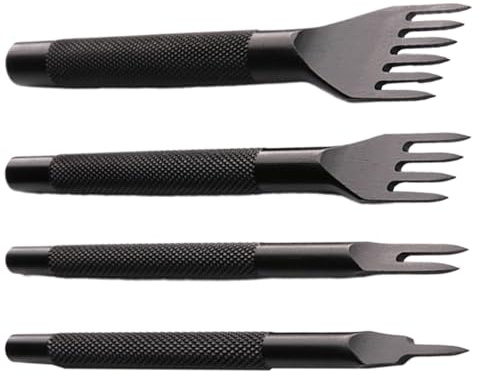 Scalpello A Punta Per Pelle - Kit Perforatore Per Cuciture, Utensile Da Taglio Diamantato | Strumento In Metallo Realizzato A Mano, Ingranaggio In Acciaio Con Spaziatura Di Millimetri E Modell