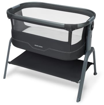Maxi Cosi Iora² Cuna Colecho, 0-6 Meses (9 kg), Cuna Colecho Bebé Plegable y Ligera, Colchón CloudCore de 5cm, 5 Niveles de Altura, 2 Ruedas con Deslizamiento Suave, Fácil de Mover, Elegance Graphite