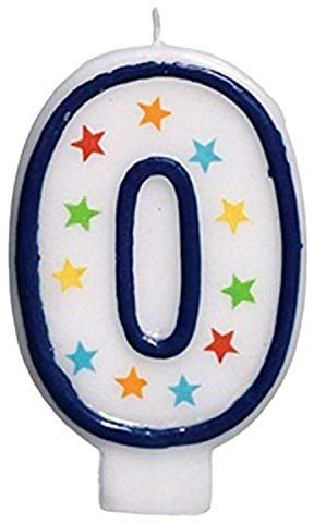 Amscan #0 Flat Molded Candle |Birthday |Anniversary