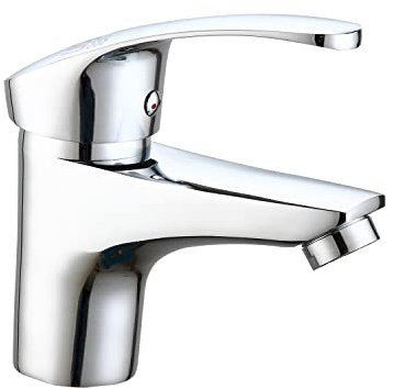 DP Grifería - Grifo de lavabo monomando, color plateado, modelo Sauce