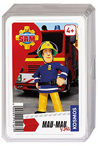 Kosmos 741679 - Feuerwehrmann Sam Mau Mau Kids, Feuerwehr Spiel, Feuerwehrmann Sam Spielzeug für Kinder ab 4, Mau Mau Kartenspiel