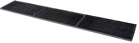 Beaumont Mini Bar Mat 150 x 300mm - Glass Drip, Spill, Drying Mat CZ525, Black