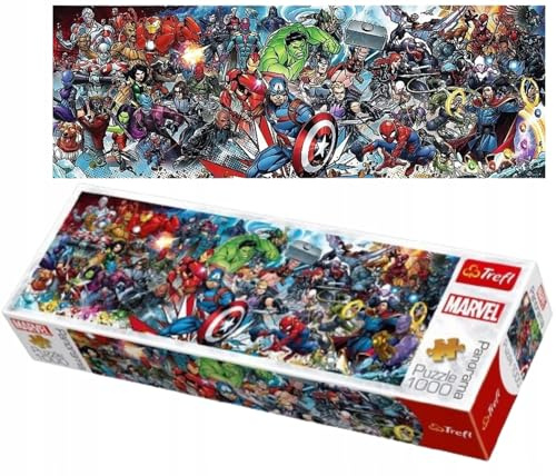 Trefl 29047 Tritt Universum bei, Marvel Avengers 1000 Teile, Panorama, Premium Quality, für Erwachsene und Kinder ab 12 Jahren Puzzle, farbig